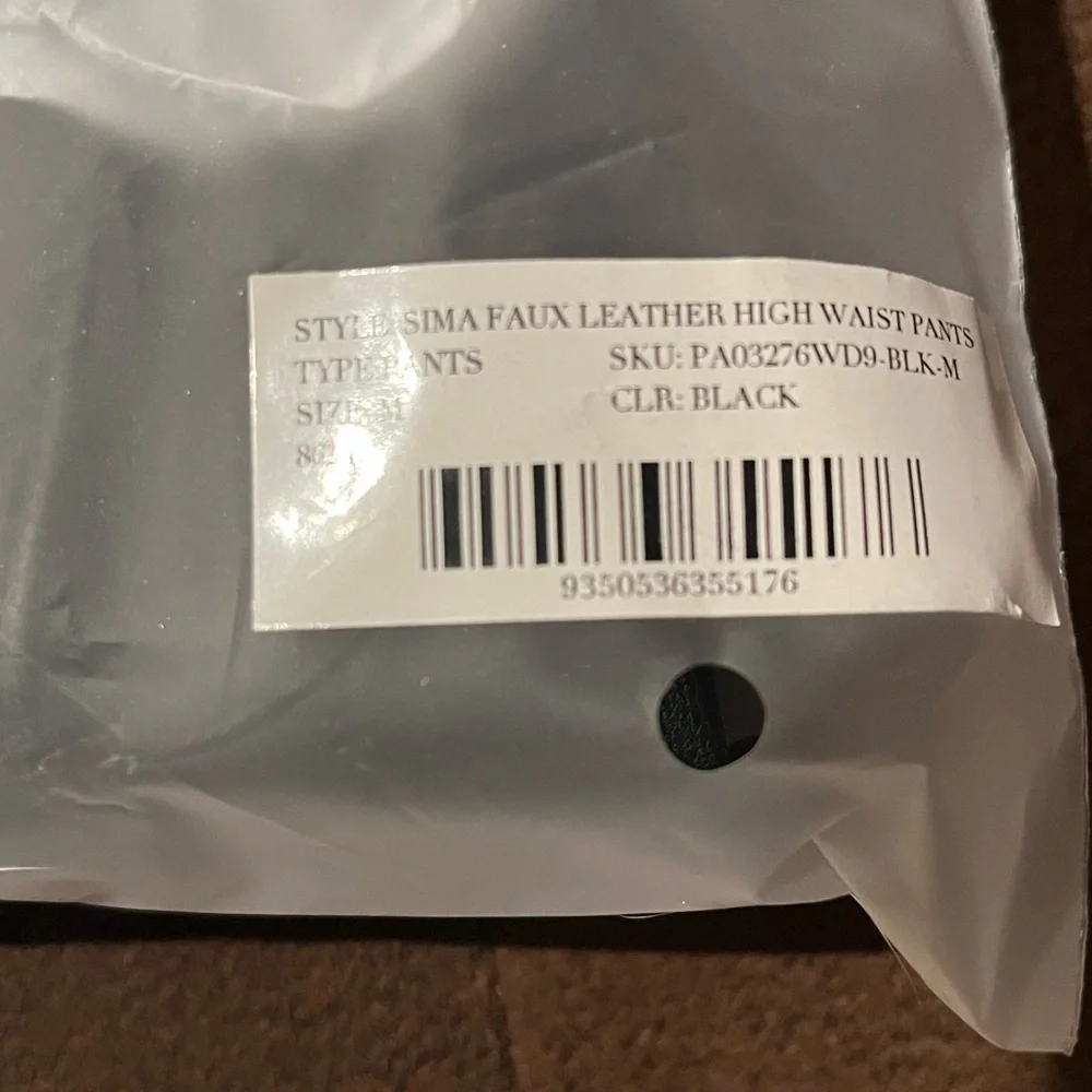 NWT Meshki Black Sima Faux Leather High Waisted Pants - Picture 8 of 14